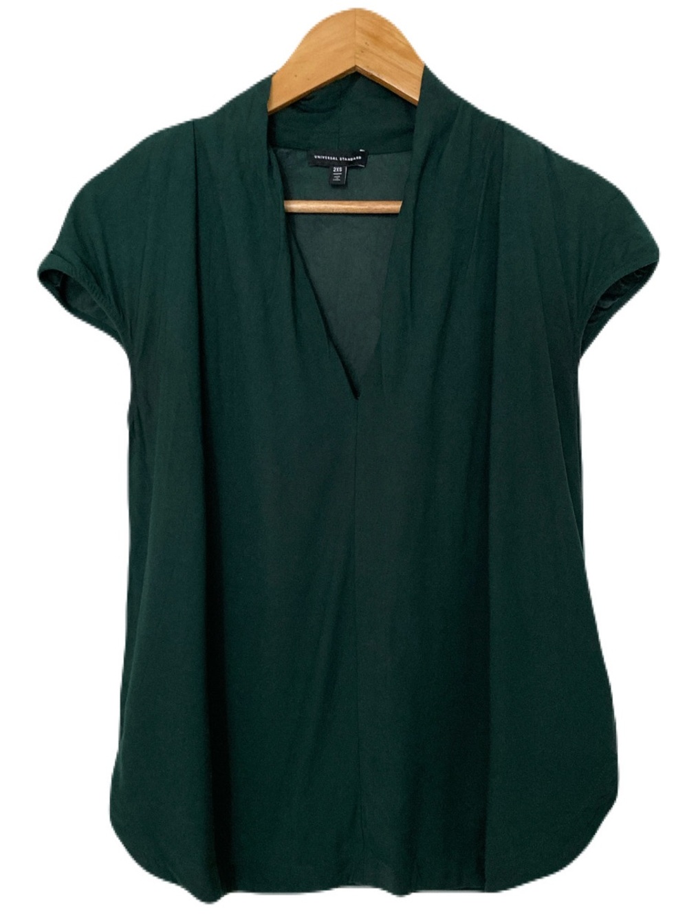 Universal Standard Cap Sleeve V-Neck Stretch Blouse - 2XS Size 6-8
